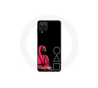 Coque Samsung Galaxy A12 Squid Game Masques Triangle carré et Cercle
