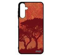 Coque Samsung Galaxy A15 4g 5g Silicone Arbres Nature Zen Telephone Ecologie 4g Ecolo Soleil Afrique Peinture Design Made In France
