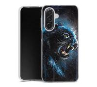 Coque Samsung Galaxy A17 5g Black Panther Housse Antichoc Silicone Souple, Ultra Fine, Protection Intégrale, Motif Animaux