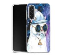Coque Samsung Galaxy A17 5g Chat Hipster Housse Antichoc Silicone Souple, Ultra Fine, Protection Intégrale, Motif Animaux