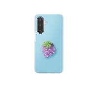 Coque pour Galaxy A17 avec Motif Raisin en Relief 3D et Contour Surélevé Bleu