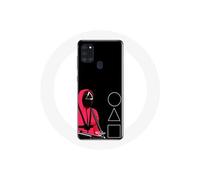 Coque Samsung Galaxy A21S Squid Game Masques Triangle carré et Cercle