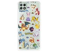 Coque Samsung Galaxy A22 5G Pokémon Officiel - Sticker Poké Ball pour Protéger Votre Téléphone Portable - Coque en Silicone Souple avec Licence Officielle