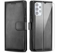 Coque - SAMSUNG - GALAXY A23 5G - Rabat portefeuille - 2 Vitres en Verre Trempé - Noir