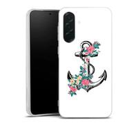 Coque Samsung Galaxy A27 5G ancre florale rose Housse silicone, antichocs, protection optimale - Motif floral