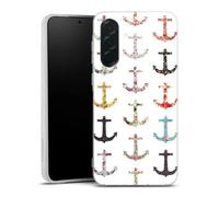 Coque Samsung Galaxy A27 5G Pattern Ancre floral avec rose Housse silicone, antichocs, protection optimale - Motif floral