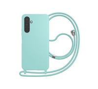 Coque pour Samsung Galaxy A27 en Silicone avec Cordon Tour de Cou Vert pâle
