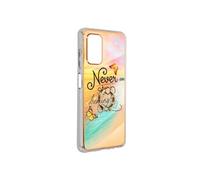 Coque Samsung Galaxy A32 5G Bi-matière Bague de Maintien Motif Plage Orange