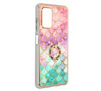 Coque Samsung Galaxy A32 5G Hybride Bague Maintien Motif Écaille Multicolore