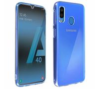 Coque Samsung Galaxy A40 Silicone Souple et Film Verre Trempé 9H Transparent