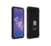 Coque Samsung Galaxy A41 Antichoc bi-matières Bague Support Vidéo noir