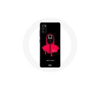 Coque - Samsung - Galaxy A41 - Souple - Noir - Squid Game masque carré