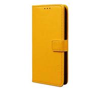 Coque Samsung Galaxy A42 5G Cuir, Protection Cover Etui en PU [Fermeture Magnétique] Premium Flip Case Multifonction, Portefeuille Housse Étui pour Samsung Galaxy A42 5G, Jaune