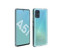 Coque pour Samsung Galaxy A51 Silicone Souple et Film Verre Trempé 9H Contour Noir