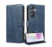Coque Samsung Galaxy A56 5G avec Fil, Housse Antichoc en Cuir PU Premium Fentes à Cartes Etui Pochette de Portefeuille avec Fonction Support Case à Rabat Protection pour Samsung Galaxy A56 - Bleu