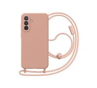 Coque Samsung Galaxy A56 Silicone Cordon Tour de Cou Rose