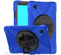 Coque Samsung Galaxy A7 Lite 8.7 T220 T225 T225N T225C, Étui Robuste Antichoc, Support Rotatif 360 et Dragonne, Protection Housse pour Samsung Galaxy A7 Lite 8.7 T220 T225 T225N T225C (Bleu)