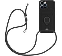 Coque Samsung Galaxy A71 Avec Cordon Réglable 140 Cm - Bumper Tpu, Protection Caméra À Glissière, Bague Métal Rotative 360° Et Béquille, Porte-Cartes Intégré, Compatible Support Magnétique