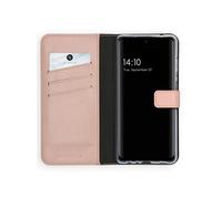 Coque Samsung Galaxy A72 Rose Etui de téléphone en cuir véritable pour