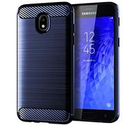 Coque Samsung Galaxy Amp Prime 3,Samsung Galaxy Amp Prime 3 Coque de Protection avec Absorption de Choc et Anti-Scratch [ Fibre de carbone souple Gel de silice TPU] pour Samsung Galaxy Amp Prime 3