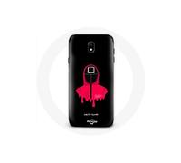 Coque - Squid Game - Samsung Galaxy J3 2017 - Souple - Noir - Masque carré
