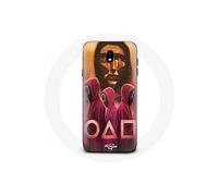 Coque Samsung Galaxy J3 2017 Squid Game Masques Triangle carré et Cercle dessin