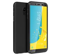 Coque Samsung Galaxy J6 Protection Silicone + Arrière Polycarbonate - Noir