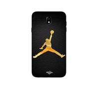 Coque Samsung Galaxy J7 2018 Jordan Logo 23 Nike Basketball Couleur Dorée