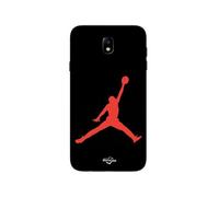 Coque Samsung Galaxy J7 2018 Jordan Logo 23 Nike Basketball Couleur Rouge