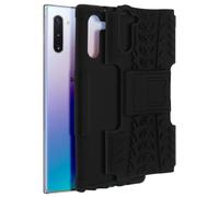Coque Samsung Galaxy Note 10 Bi matière Rigide et Silicone Béquille Support Noir