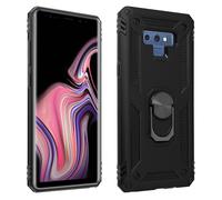 Coque Samsung Galaxy Note 9 Bi Matière Rigide Souple Bague Support Vidéo Noir