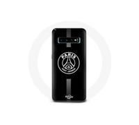 Coque Samsung galaxy S10 psg logo jordan gris fond noir
