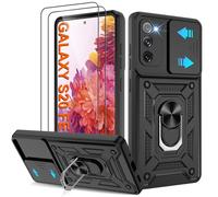 Coque Samsung Galaxy S20 FE 5G/4G(Pas S20) - Housse Militaire Antichoc [2 HD TPU Film + Anneau] - Protection 360° PC Dur & Gel Silicone TPU - Étui pour S20 FE - Résistance Chocs, Chutes,Noir