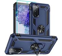 Coque Samsung Galaxy S20 FE avec Film Protection, 360 Full Body Protection PC Dur Anti-Chut Renforcée Armor Antichoc pour Samsung Galaxy S20 FE Bleu