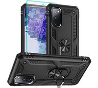 Coque Samsung Galaxy S20 FE avec Film Protection, 360 Full Body Protection PC Dur Anti-Chut Renforcée Armor Antichoc pour Samsung Galaxy S20 FE Le Noir