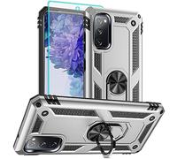 Coque Samsung Galaxy S20 FE avec Film Protection, 360 Full Body Protection PC Dur Anti-Chut Renforcée Armor Antichoc pour Samsung Galaxy S20 FE Sliver