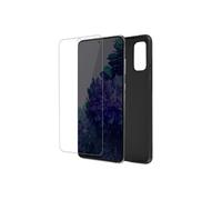 Coque Samsung Galaxy S20 FE Souple et Verre Trempé 9H Noir