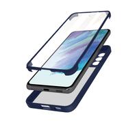 Coque Samsung Galaxy S21 FE Dos Plexiglas Avant Polymère Contour Bleu Nuit
