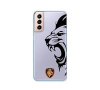 Coque Samsung Galaxy S21 Plus officielle Kings League Ultimate Lion Mostoles en silicone transparent [souple, semi-rigide et ultra résistante] [Protection contre les chutes]