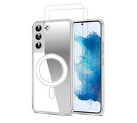 EVETANE Coque Samsung Galaxy S22 Compatible Magsafe + 2 Vitres Protection Ecran