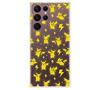 Coque Samsung Galaxy S22 Ultra Officiel Pokemon Motif Pikachu pour protéger votre téléphone portable Coque Samsung en silicone souple avec licence officielle Pokémon