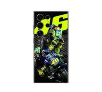 Coque de téléphone - MANIACASE - Samsung Galaxy S24 ultra - Logo Valentino Rossi - Silicone TPU - Noir