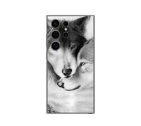 Coque Samsung Galaxy S24 Ultra Le Loup Et La Louve Animal Noir Et Blonc