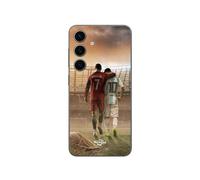 Coque de téléphone - MANIACASE - Samsung Galaxy S25 Plus - Silicone TPU - Noir - CRISTIANO RONALDO MESSI GOAT