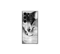 Coque Samsung Galaxy S25 Ultra Le loup et la louve Animal noir et blonc