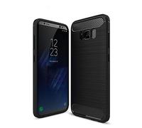 Coque Samsung Galaxy S8 Plus, MHHQ Silicone Coque Ultra Fine Shock-Absorption et Fibre de Carbone TPU Premium Flexible Case Cover pour Samsung Galaxy S8 Plus -Noir