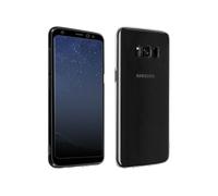 Coque Samsung Galaxy S8 Silicone Souple et Film Verre Trempé 9H Contour noir