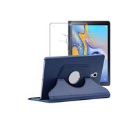 Ebeststar - Housse Samsung Galaxy Tab A 10.5 (2018) T590 T595 Coque Pu Cuir Rotatif 360, Bleu Foncé [Dimensions Precises Tablette : 260 X 161.1 X 8.0 Mm, Écran 10.5'']