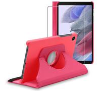 Coque Samsung Galaxy Tab A7 Lite 8.7 T220 Etui Rotatif 360 + VERRE Trempé, Rose