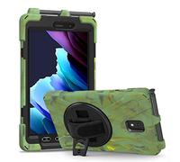 Coque Samsung Galaxy Tab Active 3 8" T570 T575 T577, Étui Robuste Antichoc, Support Rotatif 360 et Dragonne, Protection Housse pour Samsung Galaxy Tab Active 3 8" T570 T575 T577 (Camouflage)